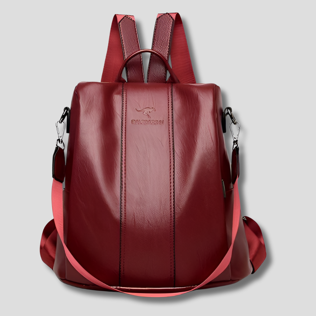 Anti-theft Leather Backpack for Stylish Women