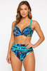 Women’s Two-Piece Bikini Set with High Waist and Pattern
