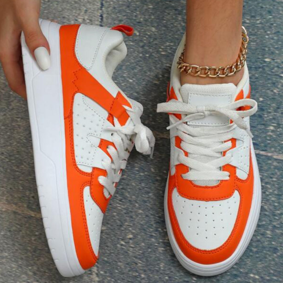Women’s Lace-Up Sneakers with Thick Platform Sole
