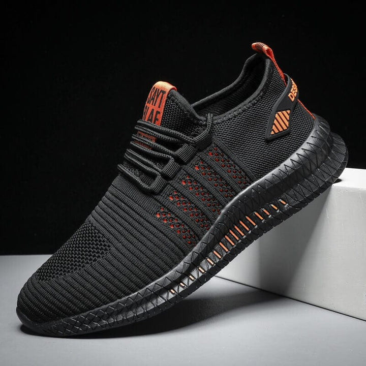 Men’s Athletic Shoes with Knitted Mesh Upper