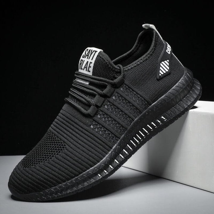 Men’s Athletic Shoes with Knitted Mesh Upper