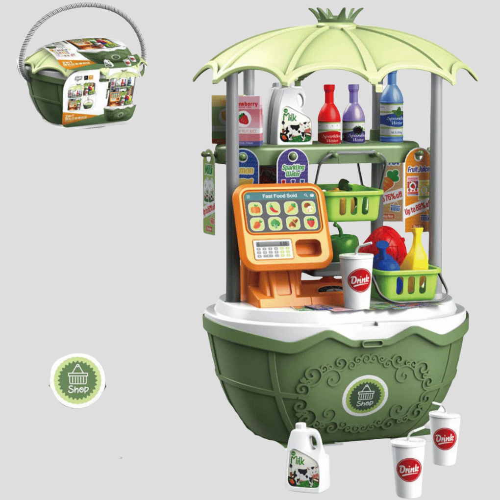 Toy Ice Cream Cart with Accessories