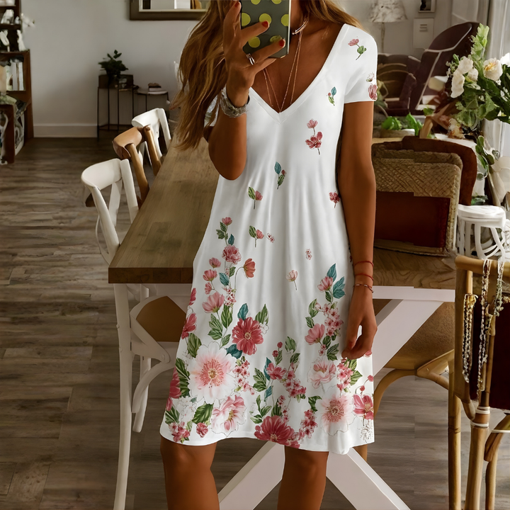 Women’s V-Neck Short-Sleeve Dress