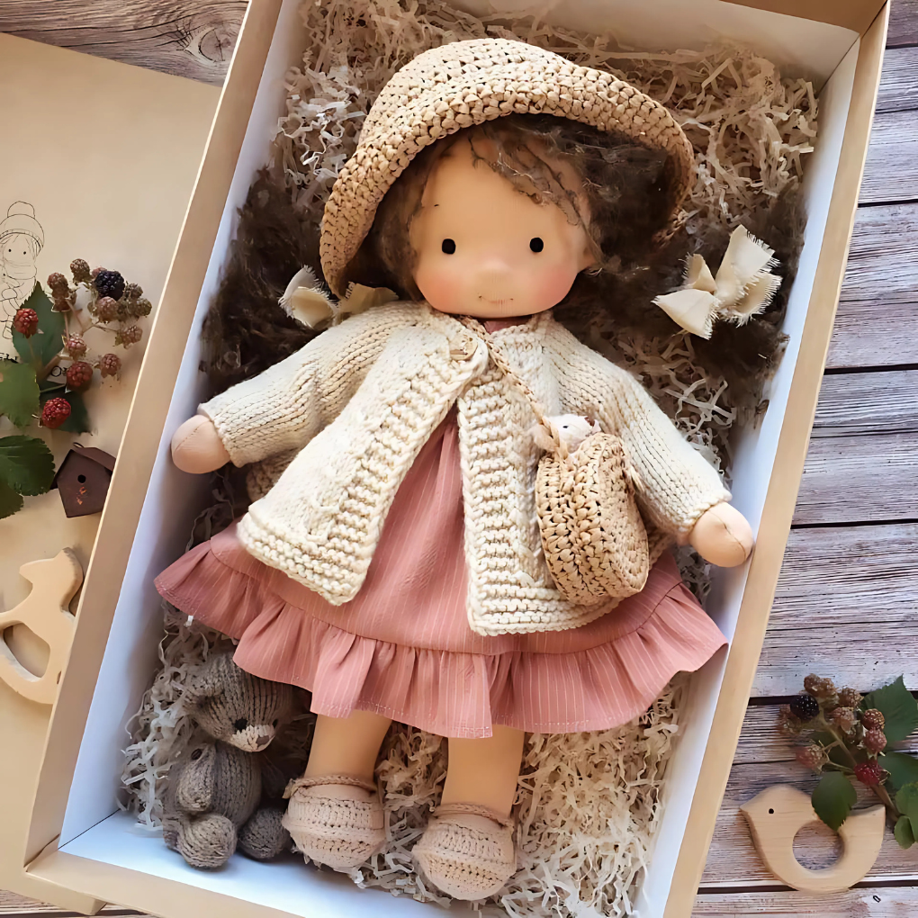 Handmade Waldorf Cuddly Doll – Natural, Soft, and Imaginative