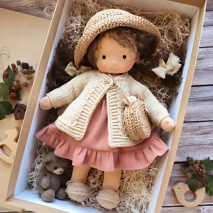Handmade Waldorf Cuddly Doll – Natural, Soft, and Imaginative
