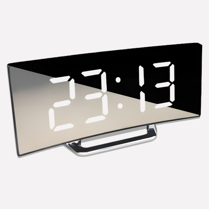 Modern Style Curved LED Digital Alarm Clock