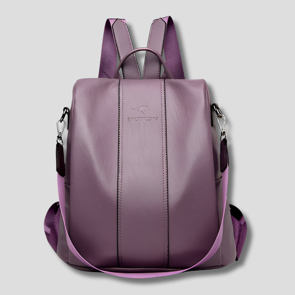 Anti-theft Leather Backpack for Stylish Women