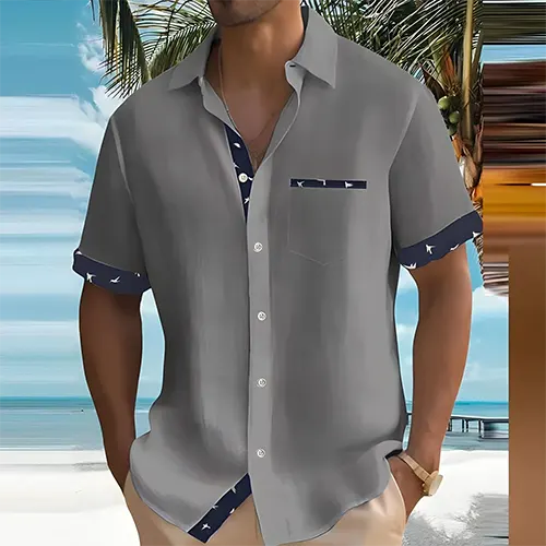 Liam – Men’s Short Sleeve Summer Shirt | Cool &  Comfortable