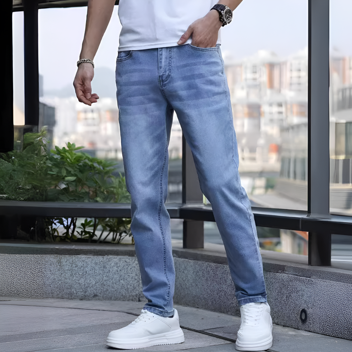 Plain Color Casual Men's Jeans