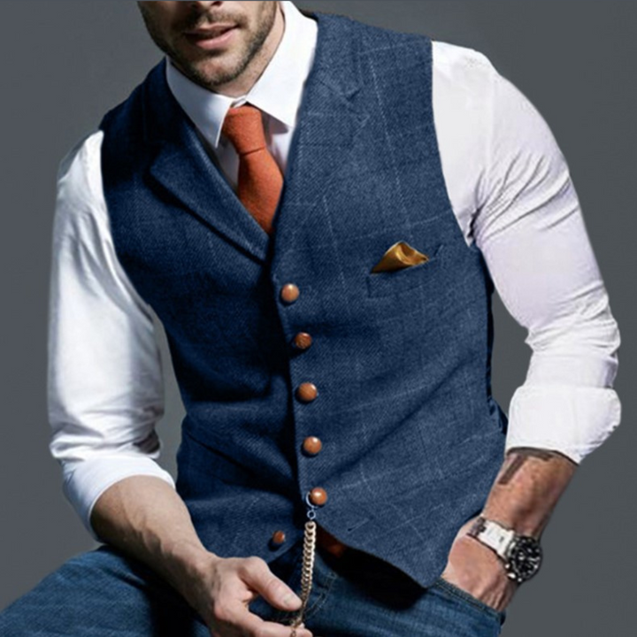 Men’s Classic V-Neck Vest – Timeless Elegance for Every Occasion