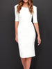 Women's Bodycon Midi Dress with Open Back