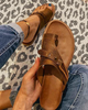 Women’s Slip-On Sandals with Toe Loop