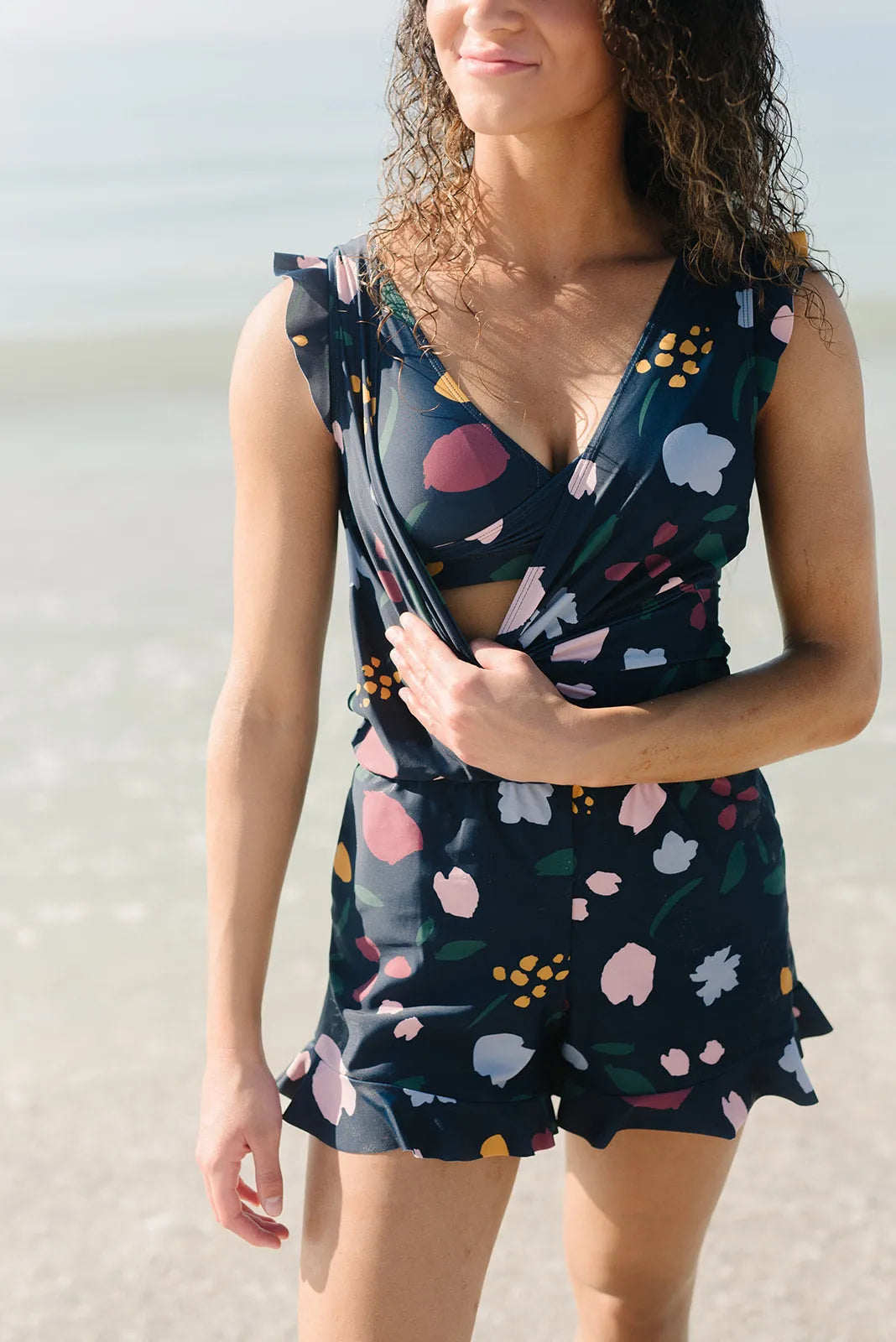 Women's Wrap-Style Swimsuit Romper