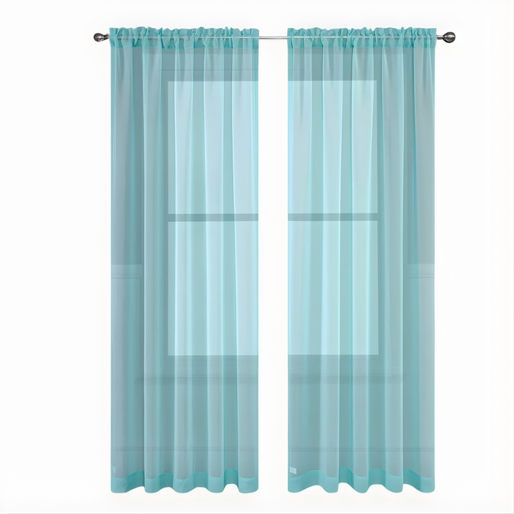 White Sheer Voile Curtain