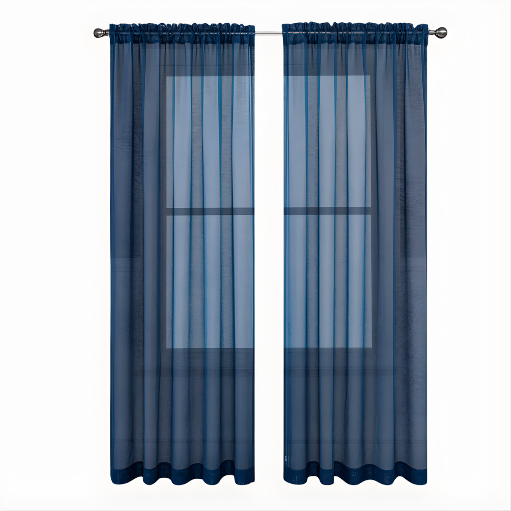 White Sheer Voile Curtain