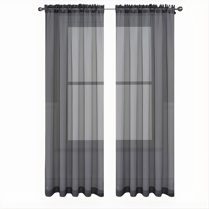 White Sheer Voile Curtain