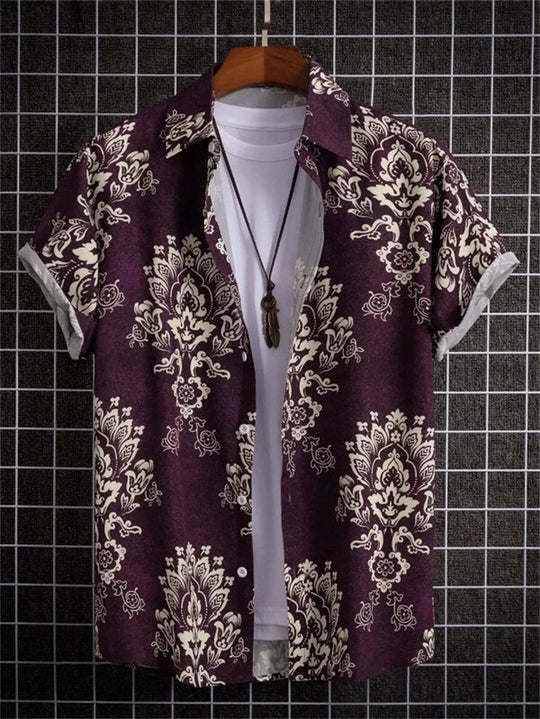 3D Flower Print Hawaiian Shirt Vibrant Style for Laid-Back Days