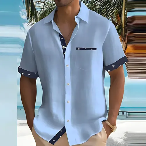Liam – Men’s Short Sleeve Summer Shirt | Cool &  Comfortable