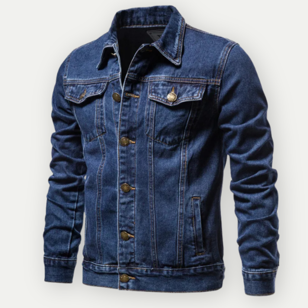 Men's Denim Trucker Jacket  Classic Style for Everyday Wear