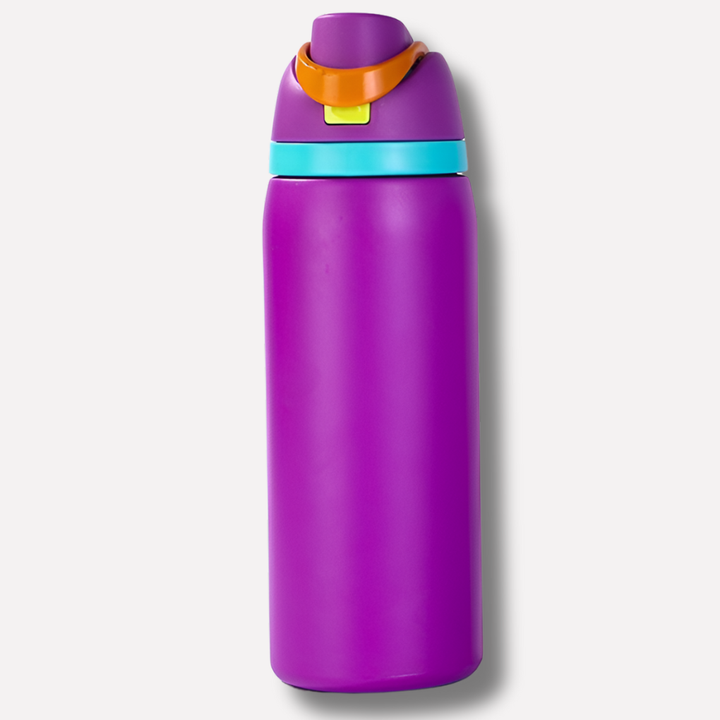 LeakProof Insulated Stainless Steel Bottle with Straw