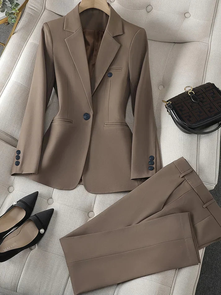 Women’s Notched Lapel Blazer Set – Versatile Style for Day & Night