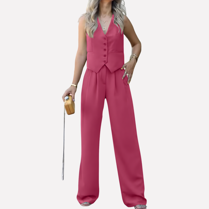 Women’s Sleeveless Vest & Long Pants