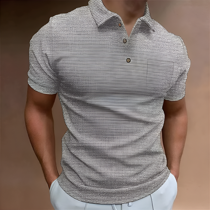 Men’s Short-Sleeve Half-Zip Polo Shirt