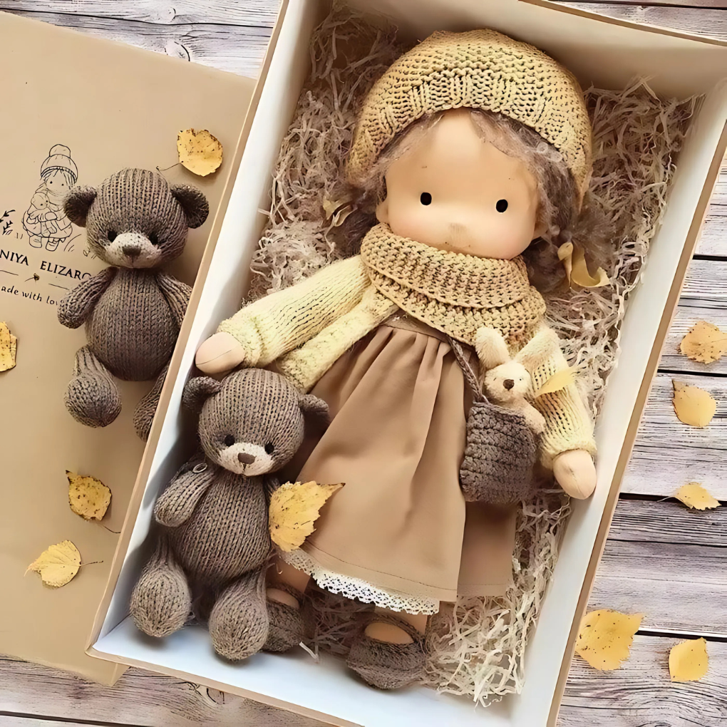 Handmade Waldorf Cuddly Doll – Natural, Soft, and Imaginative