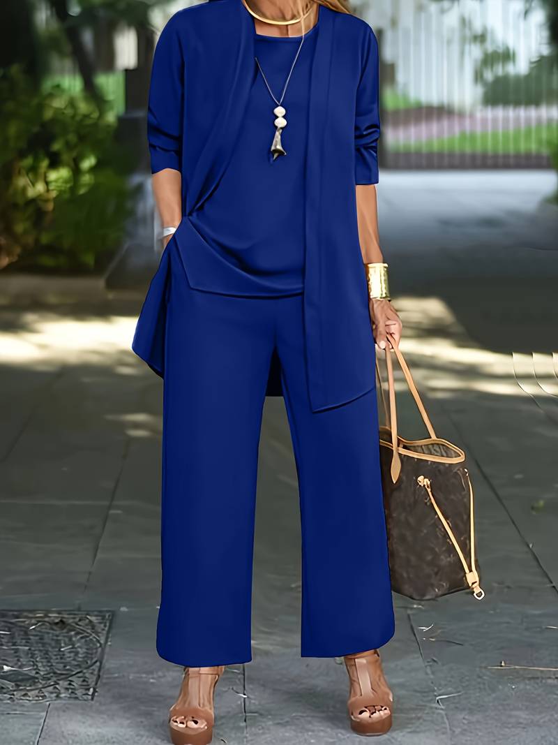Women’s Three-Piece Pantsuit – Elegant, Comfortable, and Versatile
