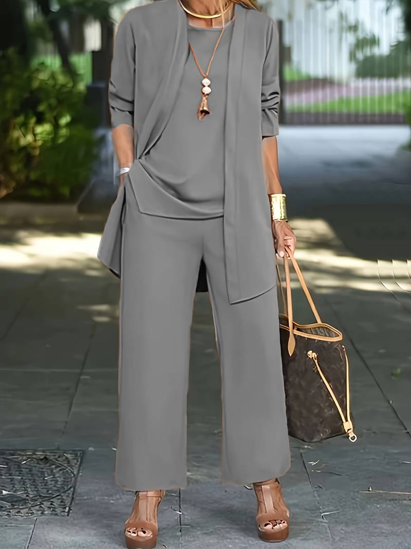 Women’s Three-Piece Pantsuit – Elegant, Comfortable, and Versatile