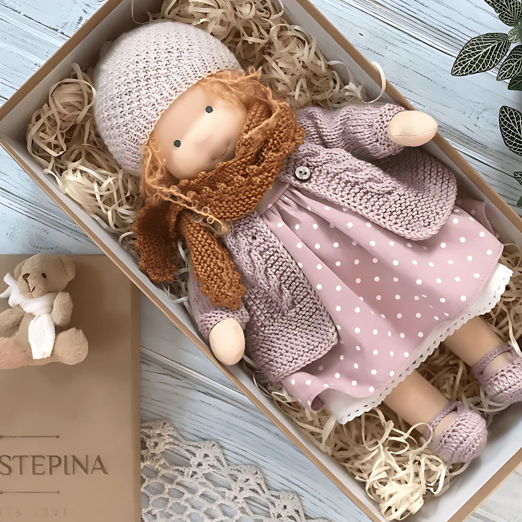 Handmade Waldorf Cuddly Doll – Natural, Soft, and Imaginative