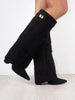 Knee-High Suede Boots with Heel  Elegant Style Meets Everyday Comfort