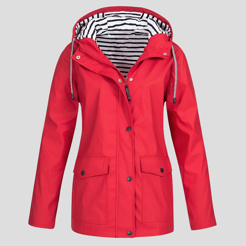Women’s Waterproof and Windproof Hooded Jacket – Stay Protected in Style