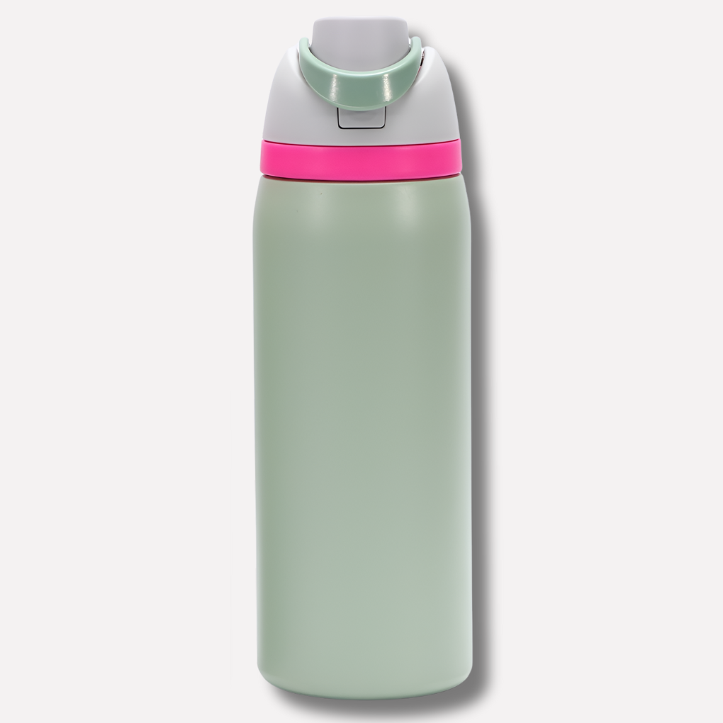 LeakProof Insulated Stainless Steel Bottle with Straw
