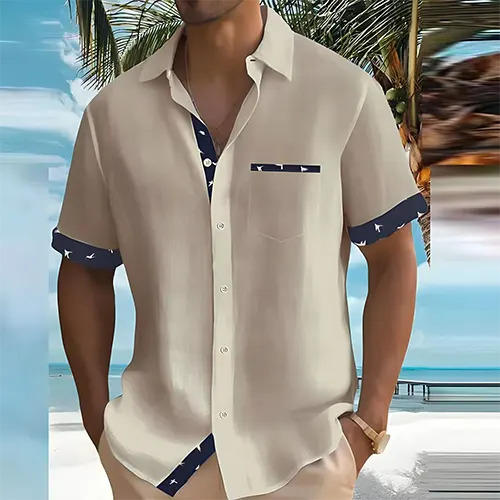 Liam – Men’s Short Sleeve Summer Shirt | Cool &  Comfortable