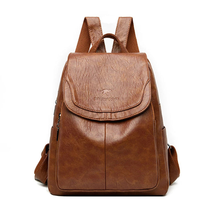 Anti-theft Leather Backpack for Stylish Women