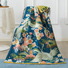 Lush Flower Cranes Bath Towel – Elegant Comfort with Artistic Flair