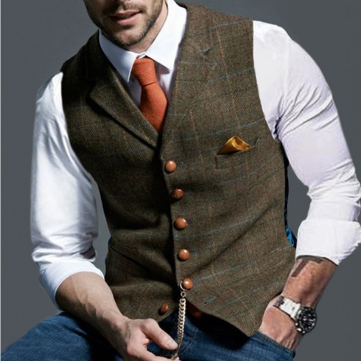 Men’s Classic V-Neck Vest – Timeless Elegance for Every Occasion