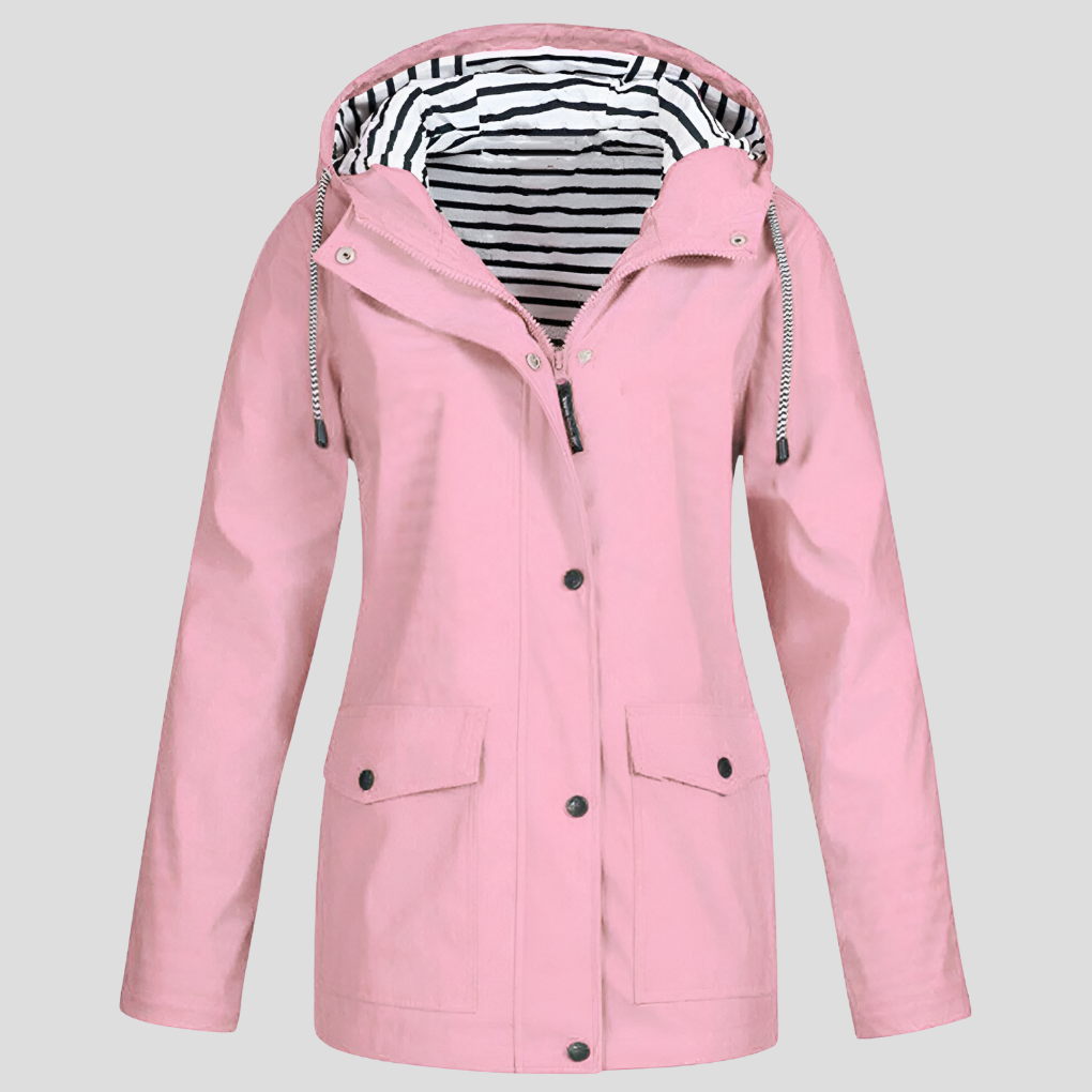 Women’s Waterproof and Windproof Hooded Jacket – Stay Protected in Style