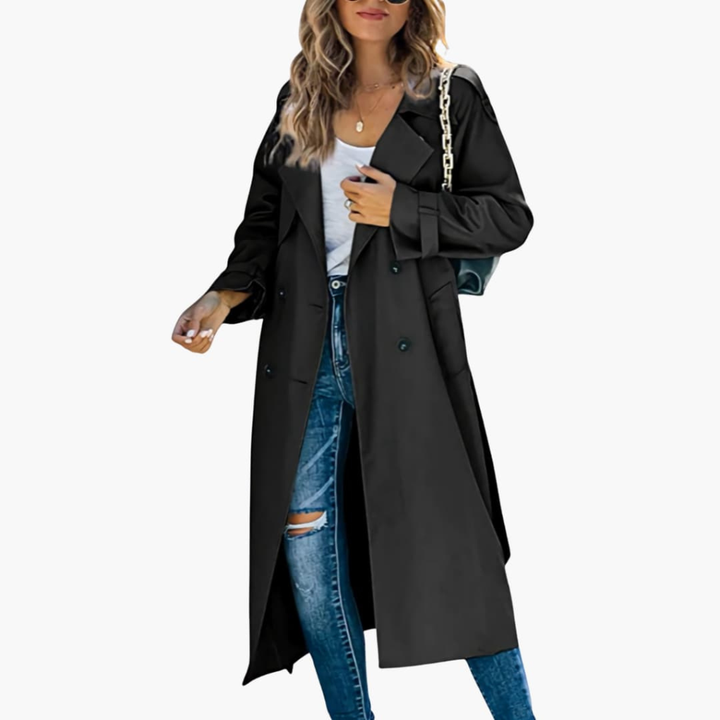Women’s Trench Coat with Button Placket Sale price