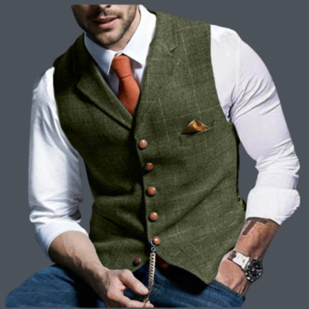 Men’s Classic V-Neck Vest – Timeless Elegance for Every Occasion