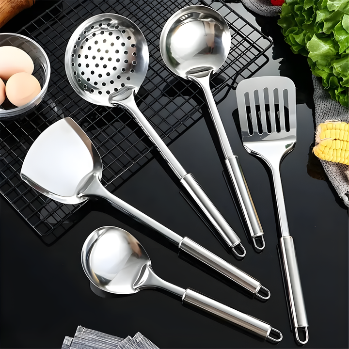 Kitchen Tool Set of Stainless Steel Utensils
