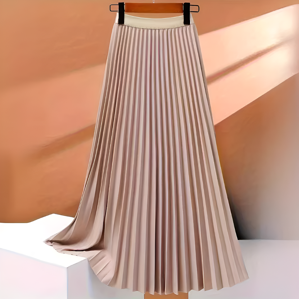 Elva Satin Pleated Skirt – Timeless Elegance and Versatility