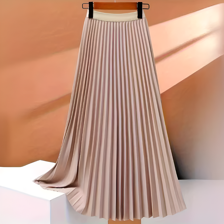 Elva Satin Pleated Skirt – Timeless Elegance and Versatility