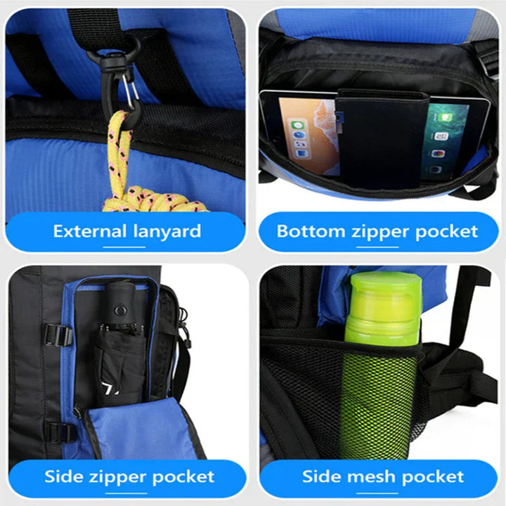 90L Water-resistant Camping and Hiking Backpack