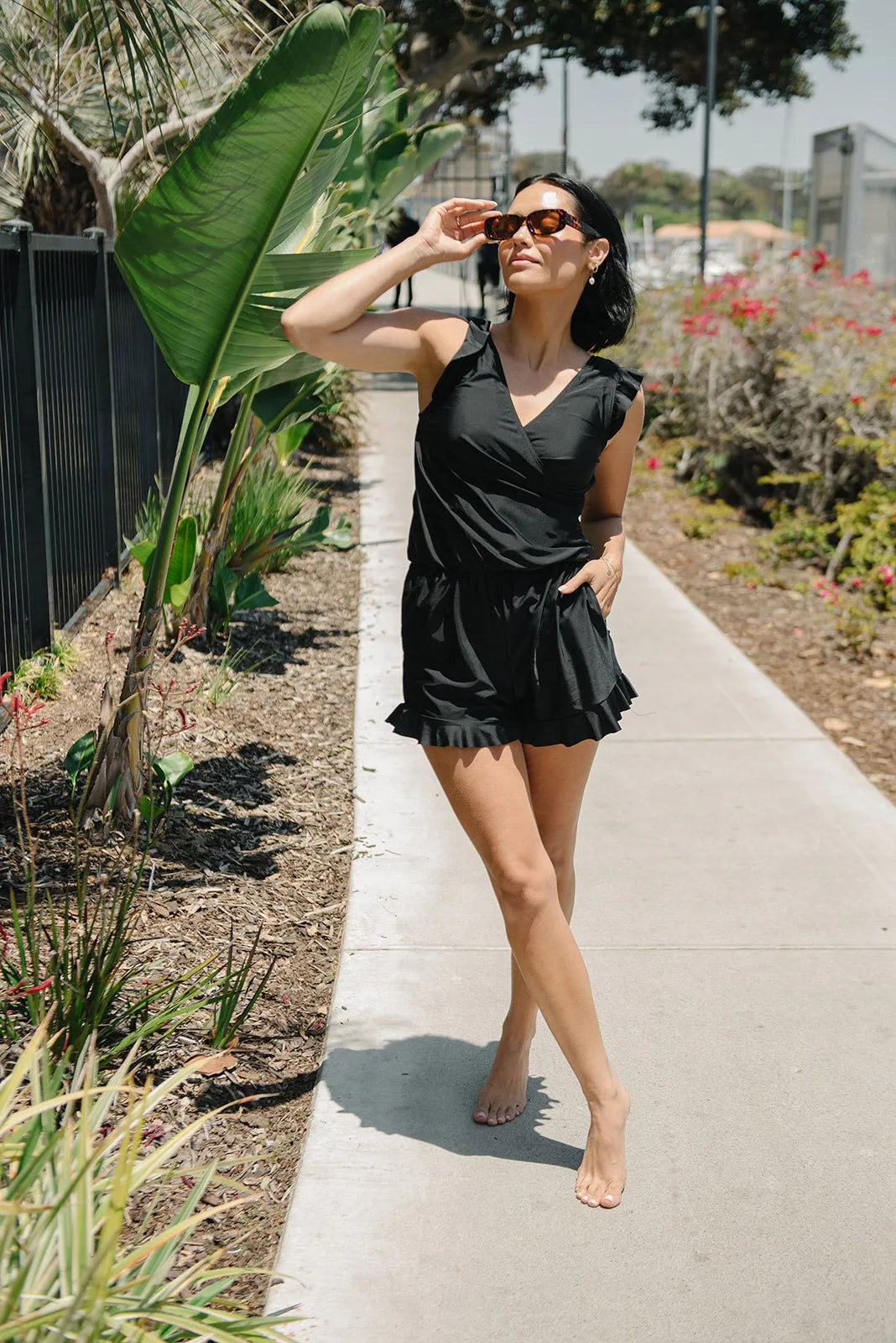 Women's Wrap-Style Swimsuit Romper