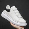 Men’s White Low-Cut Vegan Leather Sneakers