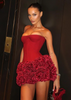 Women’s Strapless Mini Dress with Ruffled Skirt