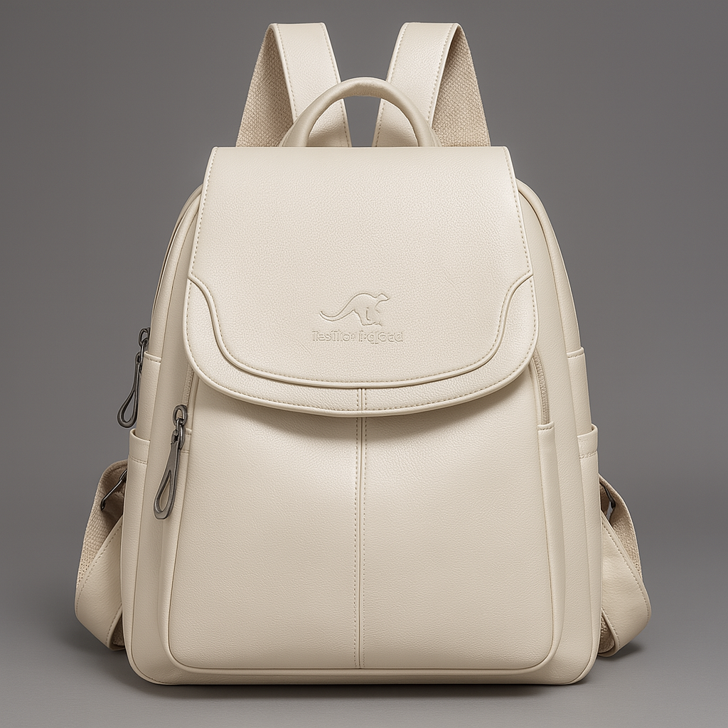 Anti-Theft Leather Backpack – Stylish and Secure for Women