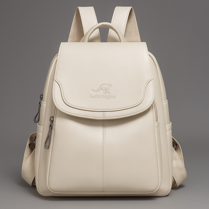 Anti-Theft Leather Backpack – Stylish and Secure for Women
